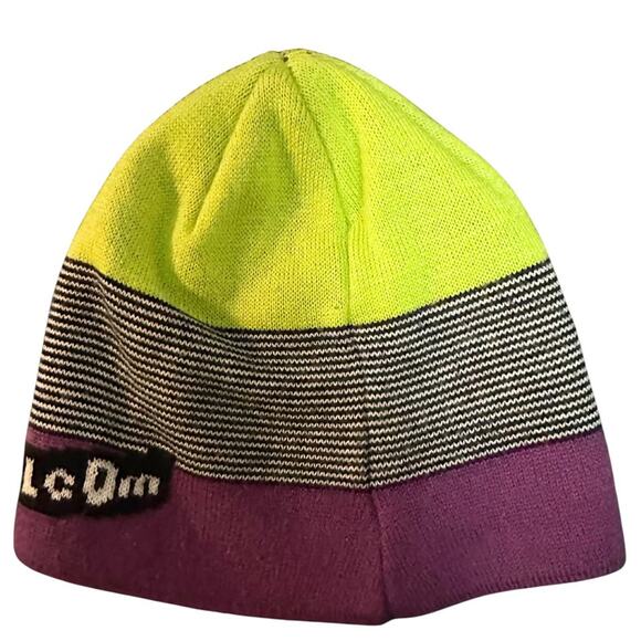 Volcom Monster Face Beanie Hat – Green Purple Black - Picture 2 of 3
